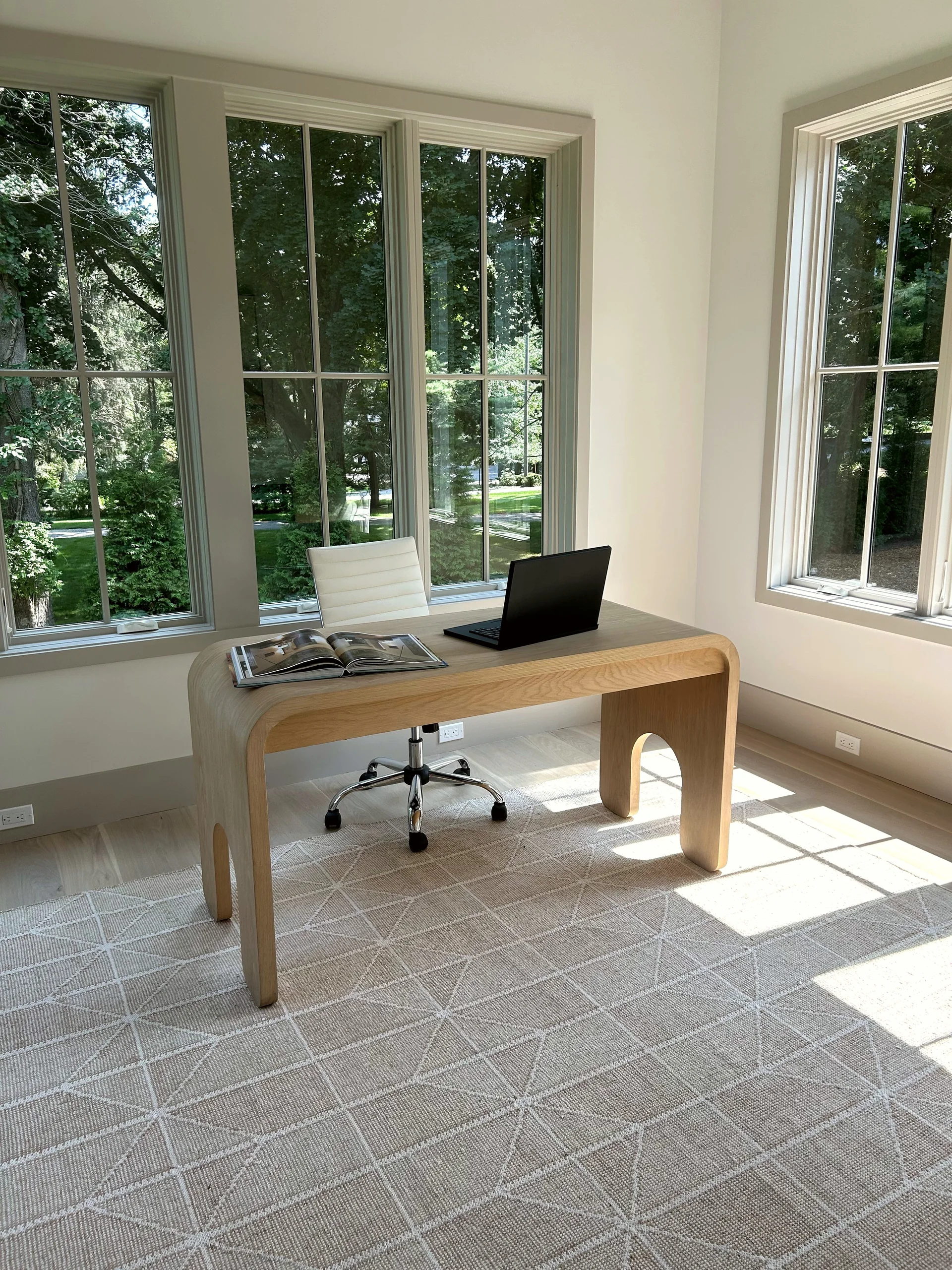 Glass-lined home office at 5 Baldwin Place